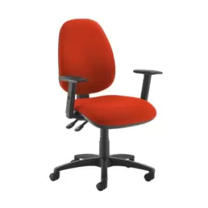 Image of Dams MTO Jota High Back Operator Chair with Adjustable Arms - Lombok Green