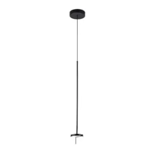 Image of Invisible LED Ceiling Pendant Matt Black Phase Cut Dimming 765lm 2700K