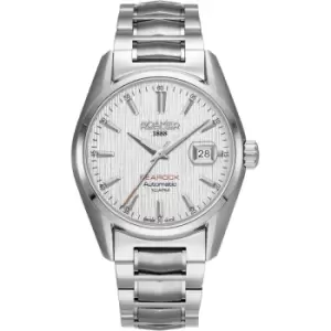 Image of Mens Roamer Stainless Steel Searock Searock Automatic White Patterned Dial Steel
