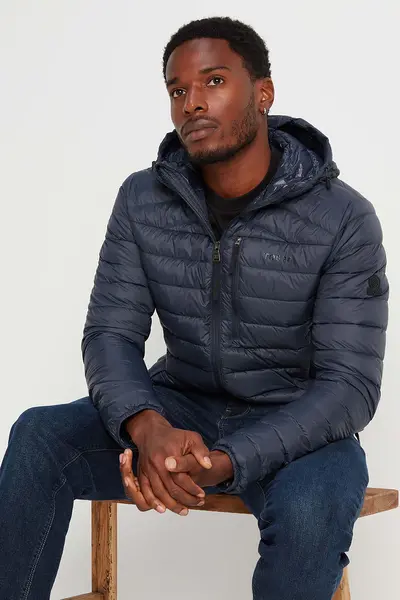Image of TOG24 'Drax' Hooded Down Jacket Navy