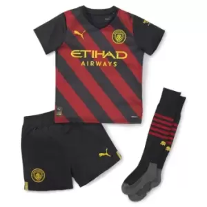 Image of Puma Manchester City Away Minikit 2022 2023 Infants - Black