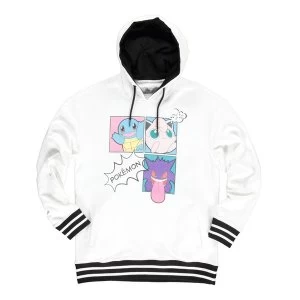 Image of Pokemon - Characters Group PopArt Female Medium Hoodie - White/Black