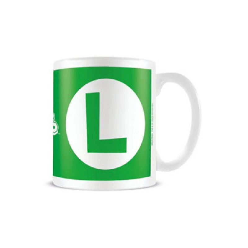 Image of Super Mario Luigi Initial Mug Green unisex