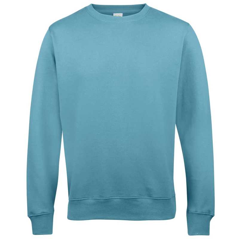 Image of AWDis AWDis Just Hoods Crew Neck Plain Sweatshirt (280 GSM) in Mid Blue Size: X-Small Mid Blue XS Unisex 5055805499844