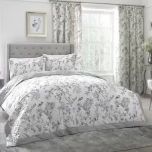 Image of Dreams & Drapes Nora Blossom Woodland Print Quilted Bedspread, Green, 200 x 230 Cm