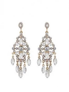 Image of Mood Gold Plated Crystal Droplet Earrings
