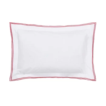 Image of Sanderson Very Rose & Peony Embroidered Oxford Pillowcase, Multi