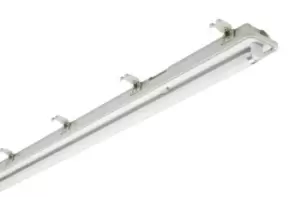 Image of RS PRO 72 W Fluorescent Batten Light, 230 V Batten Emergency, 2 Lamp, Anti-corrosive, 1.26 m Long, IP65