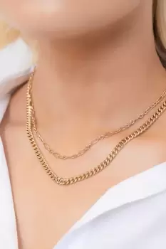 Image of Ladies Lauren Ralph Lauren NK 16" MULTIROW-GLD Necklace 14N00268