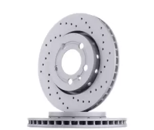 Image of ZIMMERMANN Brake disc VW,AUDI,SKODA 100.1241.52 8N0615601B Brake rotor,Brake discs,Brake rotors