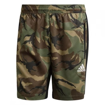 Image of adidas AEROREADY Designed to Move Sport Camo-Print Shorts - Orbit Green / White