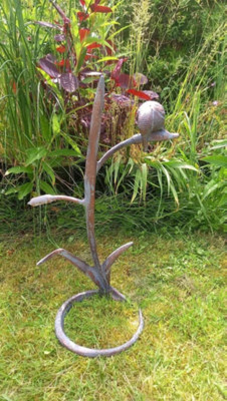 Image of Inspirational Gifting Kingfisher On Reeds Garden Ornament Sculpture With An Aged Bronze Finish