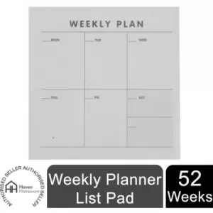 Image of Weekly Planner List Pad for Tasks, Goals, Notes, Meals & Reminders - Haven