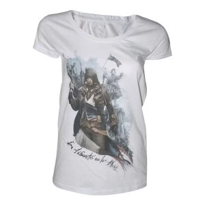 Image of Assassins Creed - Premium Quality Womens White T-Shirt - Size: Large