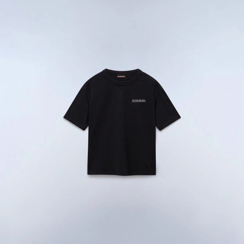 Image of Napapijri Back Print Tee Junior Black Beaut 941 male 12Y