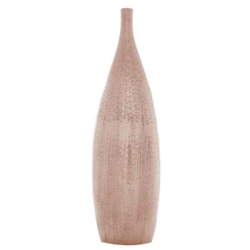 Image of Hotel Collection Hammered Metal Vase - Rose Gold