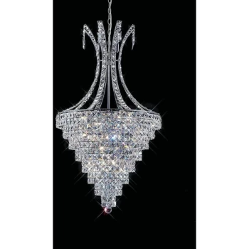 Image of Kanya pendant lamp 10 Bulbs polished chrome / crystal