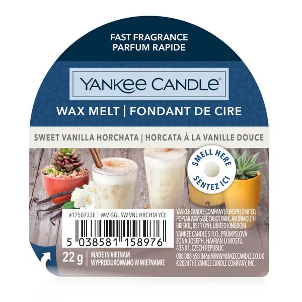 Image of Yankee Candle Sweet Vanilla Horchata Scented Candle 22g