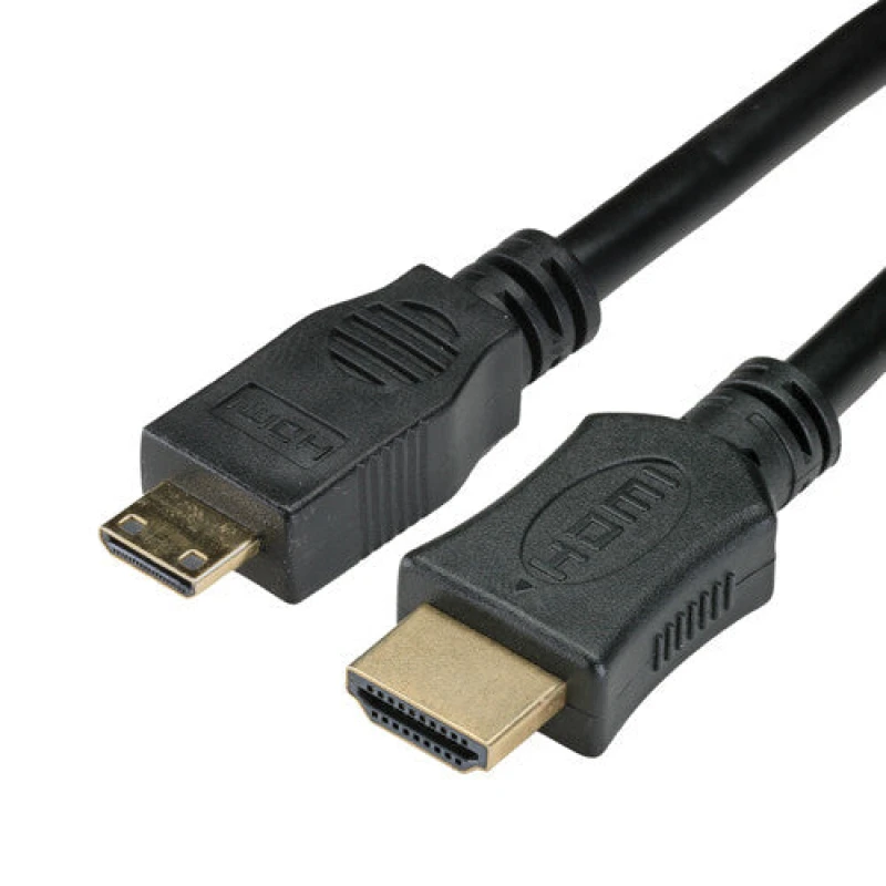 Image of Cablenet Cablenet 2m HDMI 1.4b Male - HDMI Male Mini C Hi Speed+Ethernet 30AWG Blk Cable 32-3640
