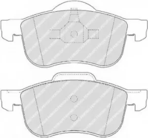 Image of Ferodo FDB1382 Brake Pad Set Front Axle Premier Car