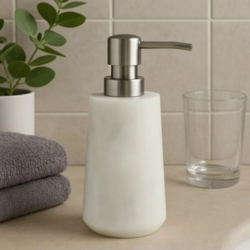 Image of Premier Housewares Pure Marble Off White Lotion Dispenser White unisex