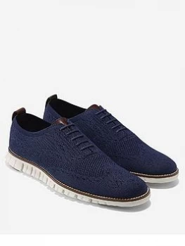 Image of Cole Haan Zero Stitch Lace Up Shoe, Navy, Size 7, Men