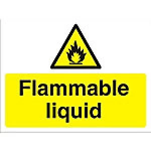 Image of Warning Sign Flammable Liquid Fluted Board 45 x 60 cm