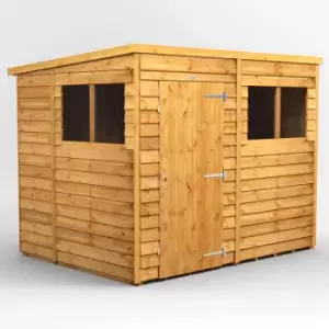 Image of 8x6 Power Overlap Pent Garden Shed