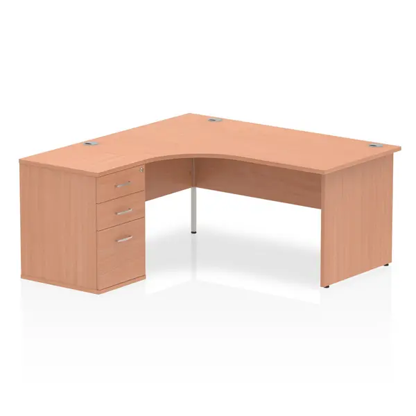 Image of Dynamic Office Solutions Impulse Panel End Crescent Desk Workstation I000623