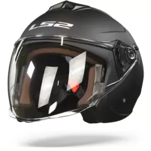 Image of LS2 OF573 Twister II Single Mono Matt Black Jet Helmet L