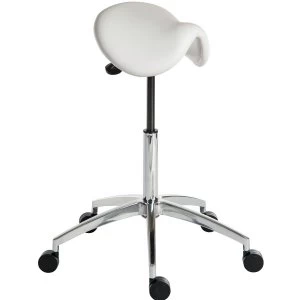 Image of Teknik Perch Sit/Stand Height-Adjustable Stool - White