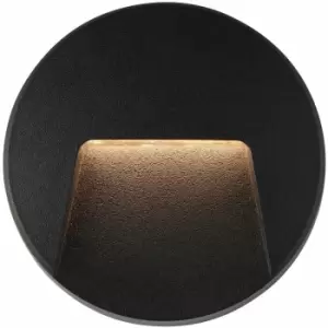 Image of Loops - Round Outdoor IP65 Pathway Guide Light - Indirect cct LED - Black abs Plastic