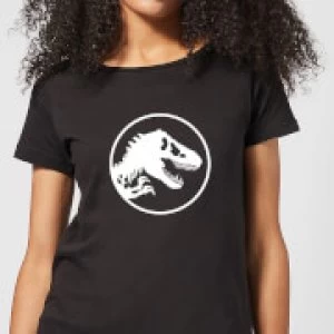 Image of Jurassic Park Circle Logo Womens T-Shirt - Black - XL