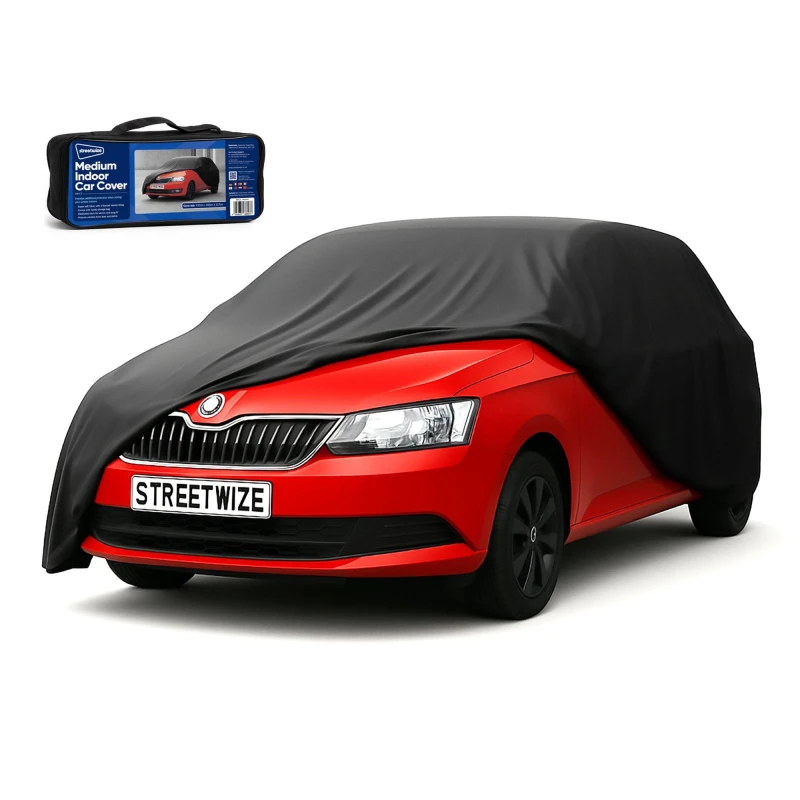 Image of Streetwize Indoor Car Cover - Medium - 432 x 165 x 117cm Black unisex Medium
