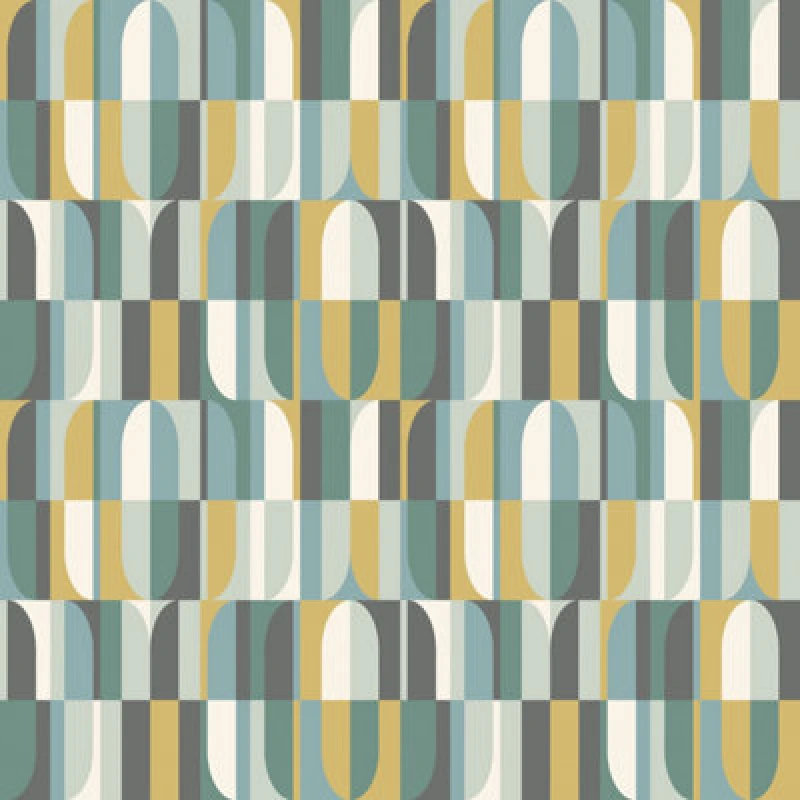 Image of Hoopla Walls Building Blocks Petrol Mix Smooth Matt Wallpaper