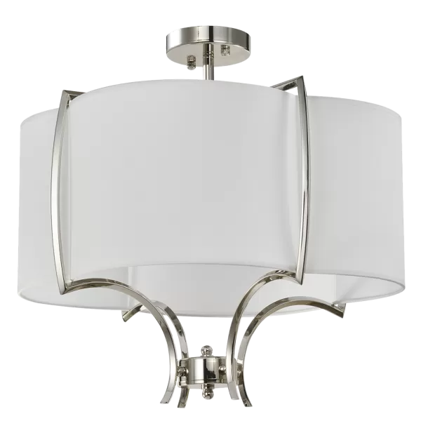 Image of Faro 4 Light Cylindrical Pendant Ceiling Light Nickel, E14