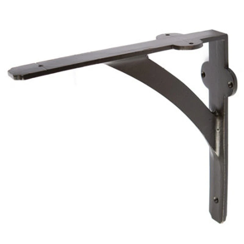 Image of Hammer and Tongs Hammer & Tongs Iron Shelf Bracket - D205mm - Black