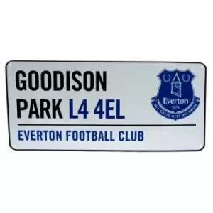 Image of Everton FC Official Street Sign (One Size) (White) - White