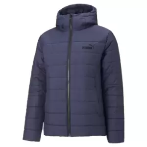 Image of Puma Esstentials Hooded Padded Jacket - Blue