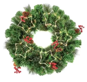 Image of The Tree Company 50cm Snow Tipped Brush Christmas Wreath