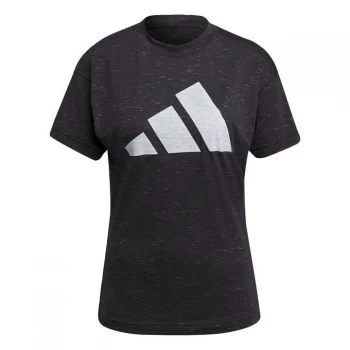 Image of adidas 3Bar Winners Tee Ladies - Carbon Melange