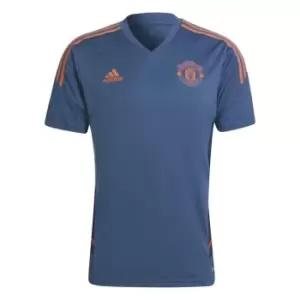 Image of adidas Manchester United Training Shirt 2022 2023 Mens - Blue