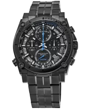 Image of Bulova Precisionist Black Chronograph Dial Black Stainless Steel Mens Watch 98B229 98B229