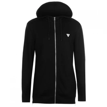 Image of Soviet Long Full Zip Hoodie - Black
