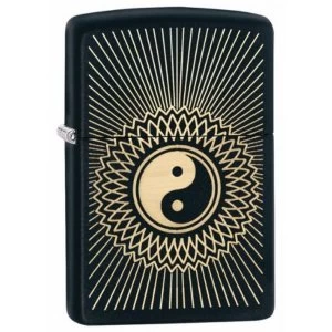 Image of Zippo Yin and Yang Classic Armor Black Matte