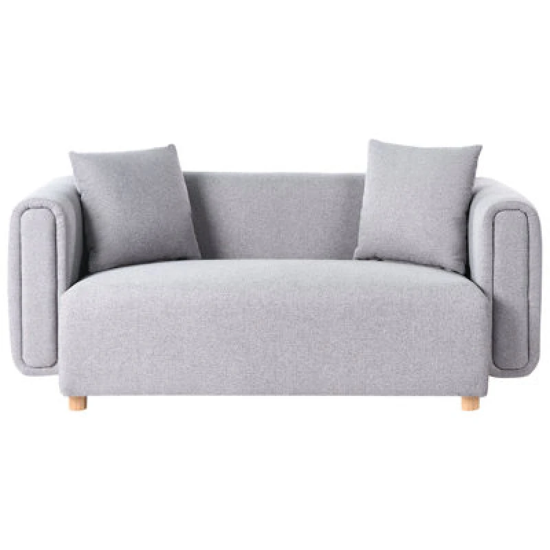 Image of Beliani Sofa 2 Seater Lillerod Fabric Grey