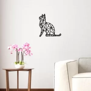 Image of Kedi Black Decorative Wooden Wall Accessory