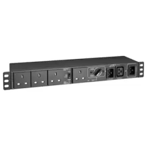 Image of Tripp Lite PDUBHV20B 220-240V 13A Single-Phase Hot-Swap PDU with Manual Bypass - 4 BS1363 Outlets C20 & BS1363 Inputs Rack/Wall