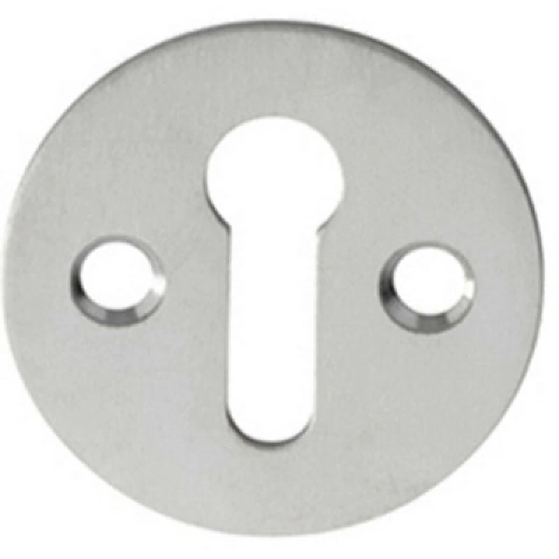 Image of Loops 31mm Keyhole Profile Round Escutcheon 18mm Fixing Centres Satin Chrome Multi unisex