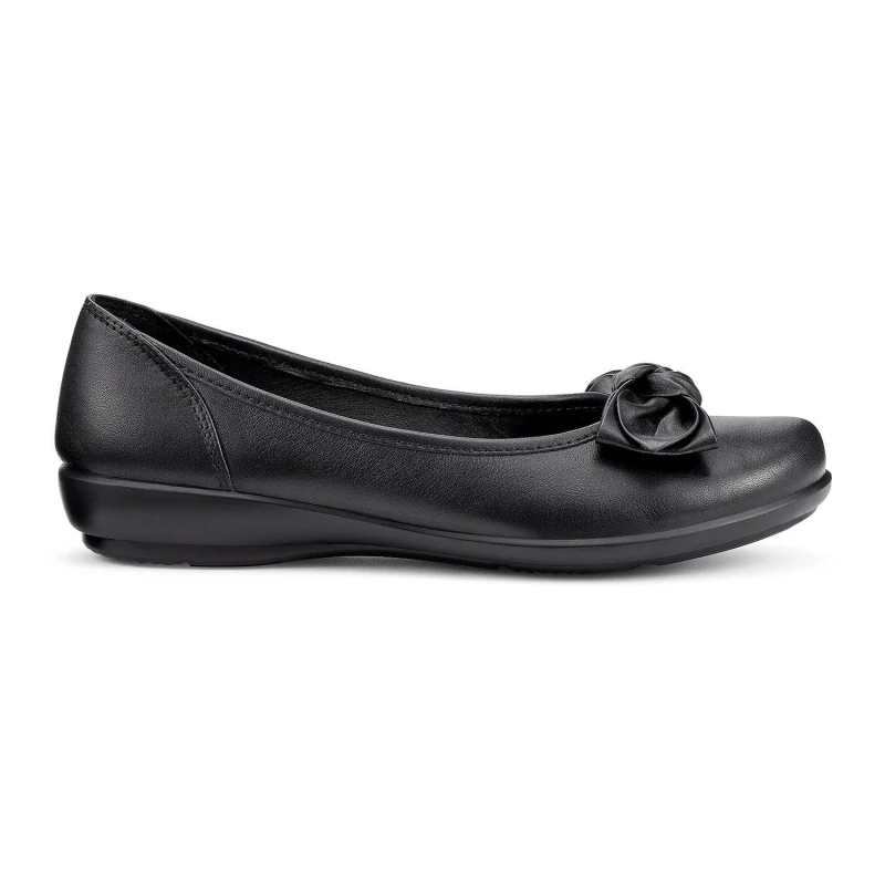 Image of Hotter Womens 'Jewel' Ballerina Pumps in Black Size: 3 Black Female 3